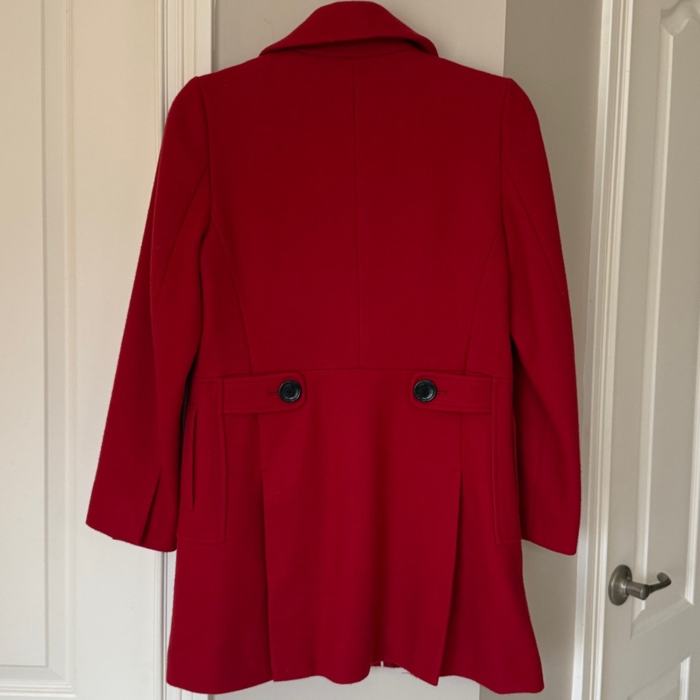 Banana Republic Vibrant Red Pea Coat - Picture 8 of 9